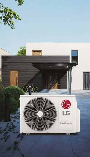 Modern huis met buitenunit