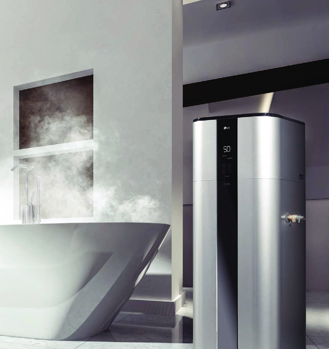 Badkamer met warm water comfort