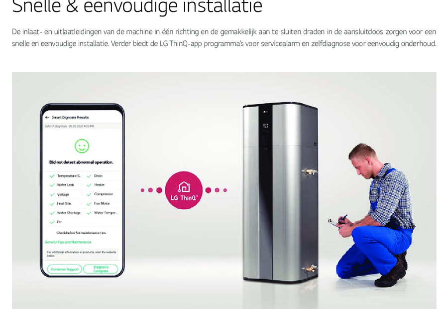 Installateur bij warmtepompboiler